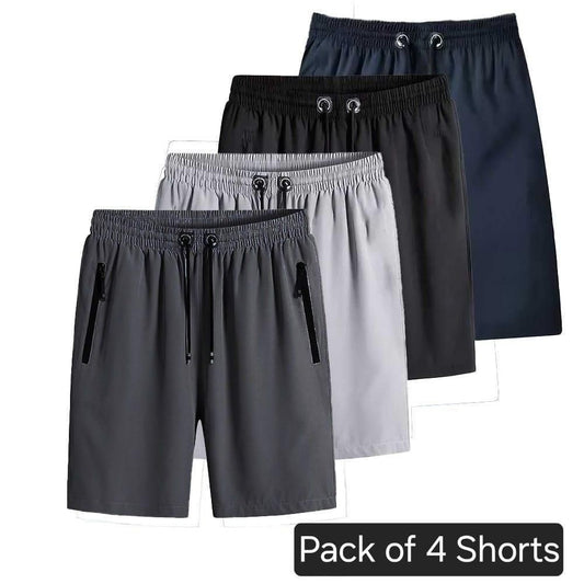 BERN Combo of 4 Men's Stretchable Cotton Shorts