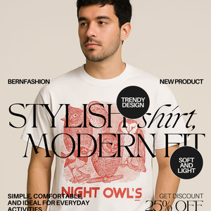 BERN Night Owl Permium Oversized T-Shirts